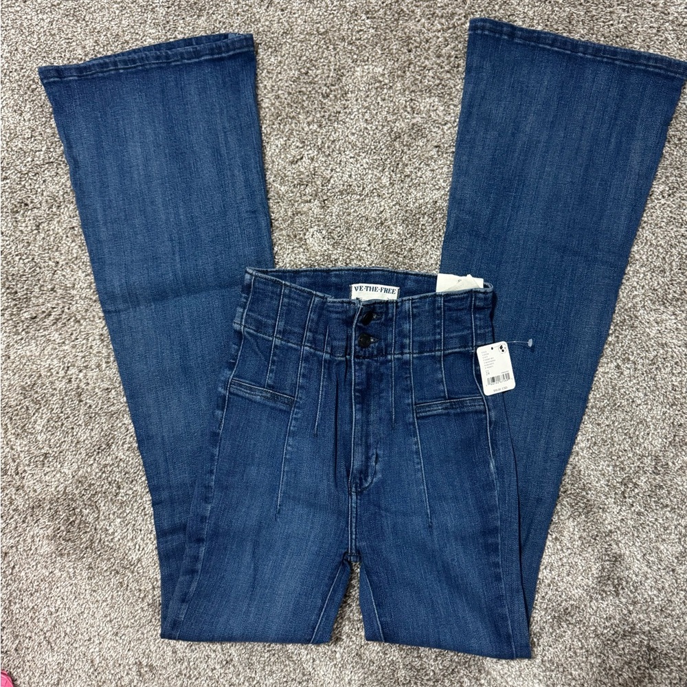 We The Free Dark Blue Flare Jeans